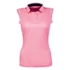 HKM Neon Coral Sleeveless Polo - Ladies